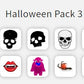 A image showing the Temporary Tattooth Halloween Pack 3. These are temporary tooth tattoos that can be applied to teeth.
