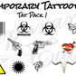 Temporary Tattooth Image Sheet - Single Sheet (For Tooth Application)